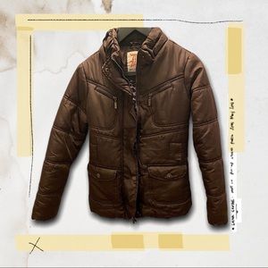 Dollhouse Short Brown Puffer Jacket XS